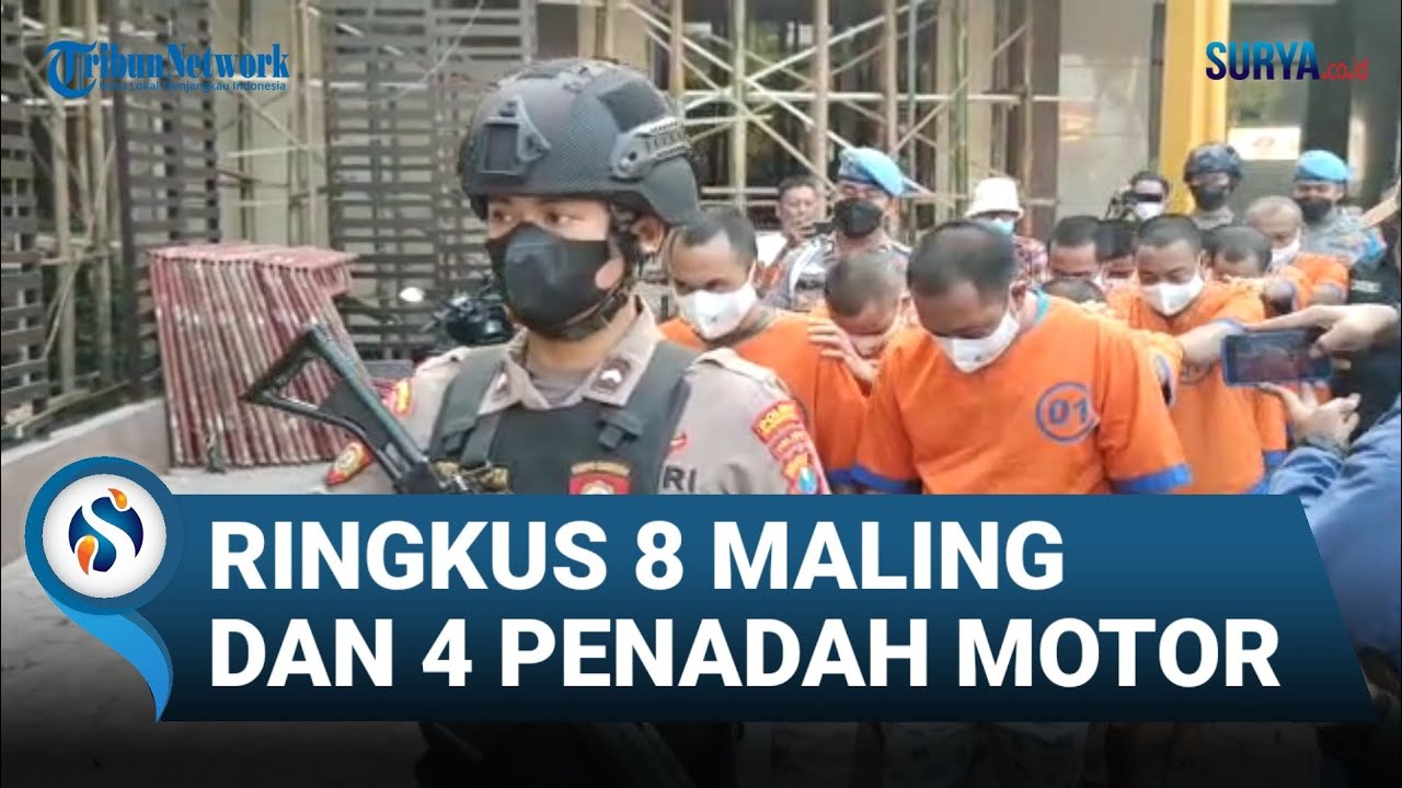 Ringkus 8 Maling dan 4 Penadah Motor di Probolinggo