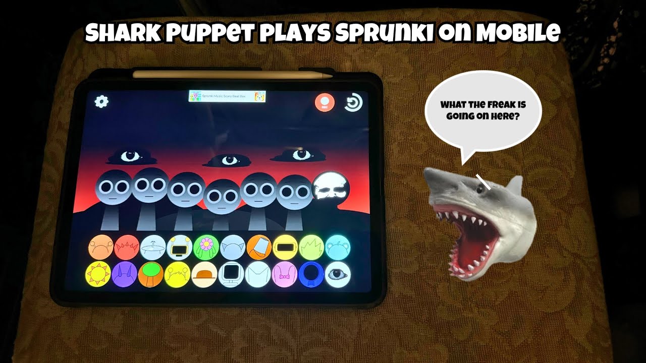 SB Movie: Shark Puppet играет в Sprunki на мобильном телефоне!