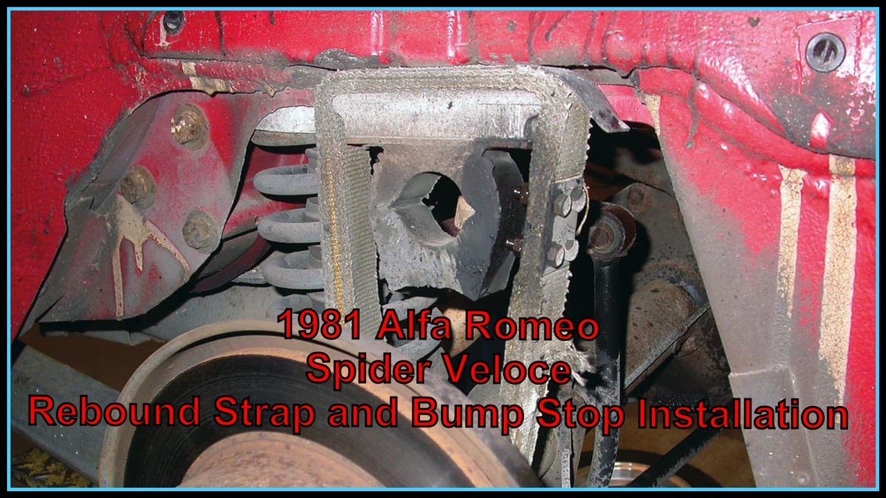 1981 Alfa Romeo Spider Veloce, Rear Axle Rebound Strap and Bump Stop Installation
