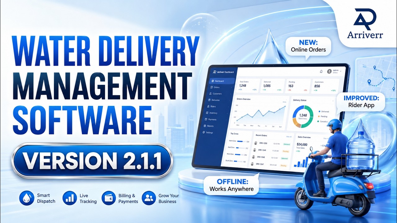Water Delivery Management Software &ndash; Complete Business Solution | Arriverr
