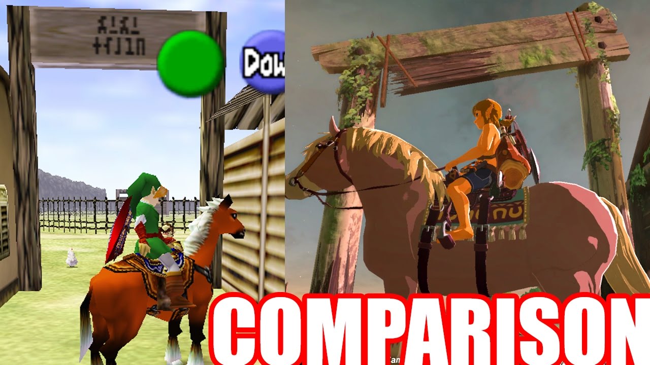 Zelda: Breath of the Wild: - Lon Lon Ranch COMPARISON (Ocarina Of Time VS Breath of The Wild)
