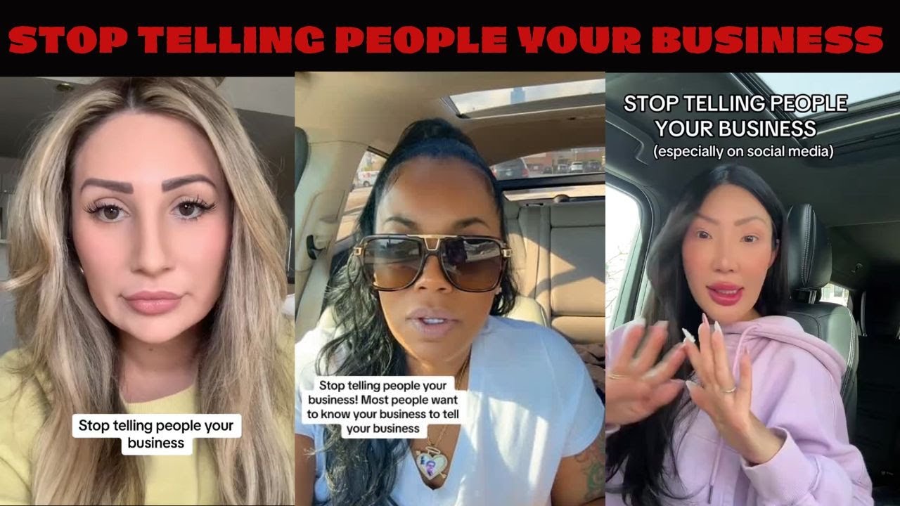 Stop telling your business to people