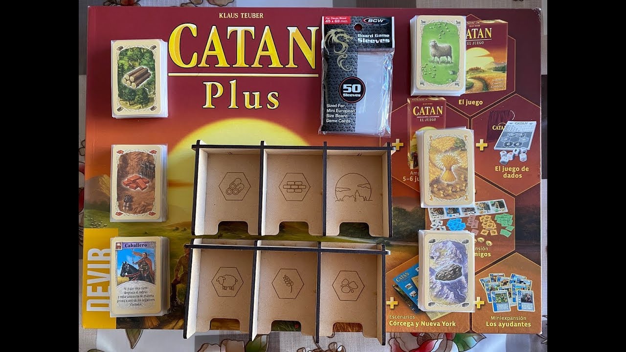 Catan Fundas Protectoras de Cartas y Portacartas. Como Guardar Catan Plus