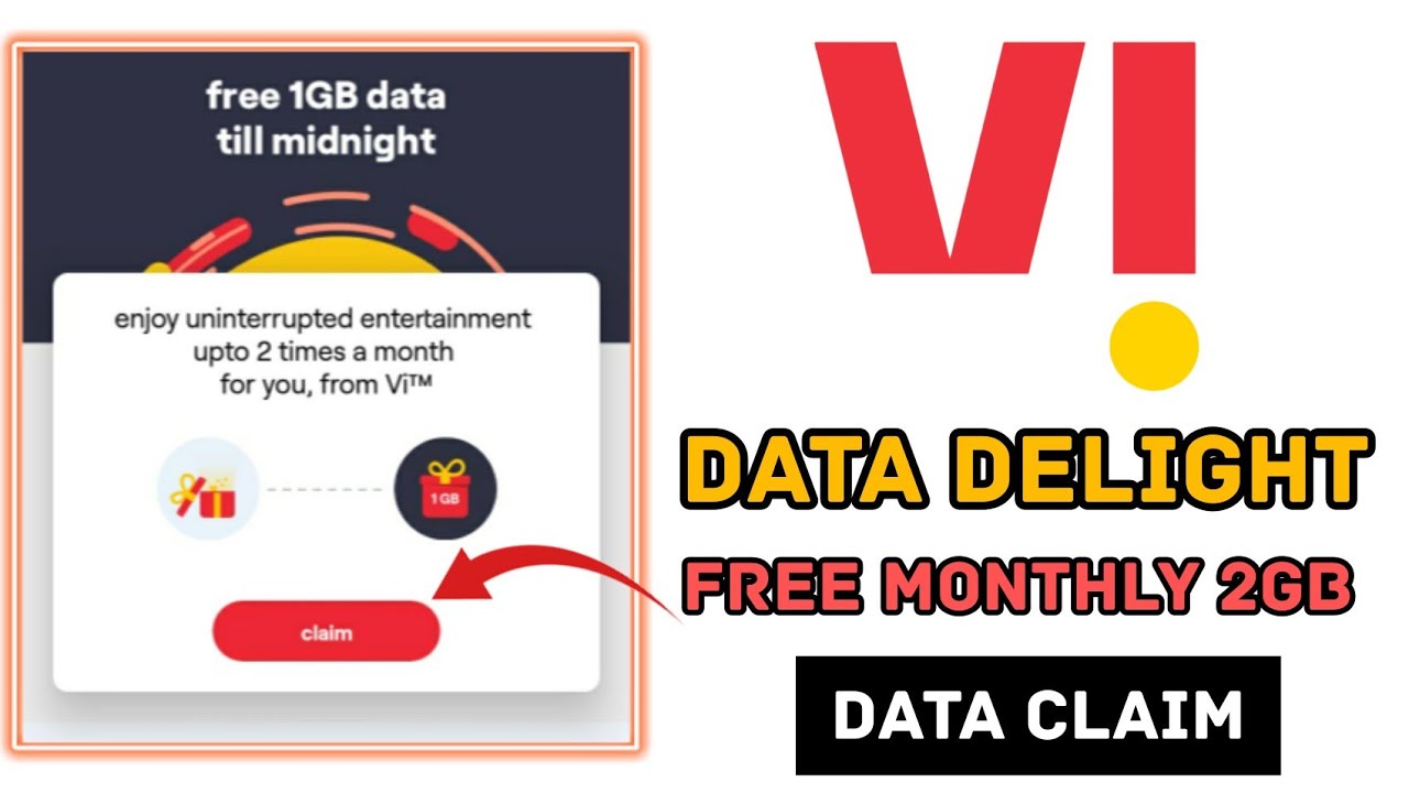 Vi data delight claim kaise kare | Vi data delight activation | Vi data delight free data claim 2023