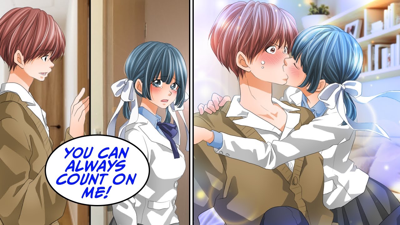 [Manga Dub] A childhood friend was depressed so I cheered her up and suddenly she kissed me [RomCom]