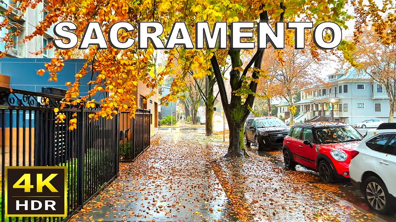 [4K HDR] Sacramento Walk in the Rain ☔️ | Sacramento, California