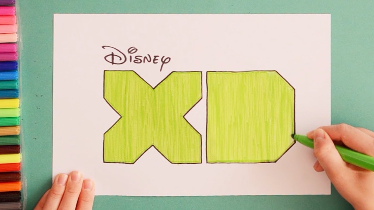 How to draw Disney XD Logo