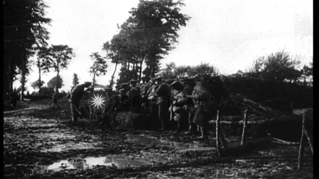 British 6th (Inniskilling) Dragoons Service Squadron on the Western Front in Worl...HD Stock Footage