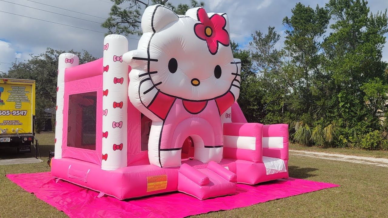 Hello Kitty 🎀 Check us out at Jumparoundbouncehouses.net to book.