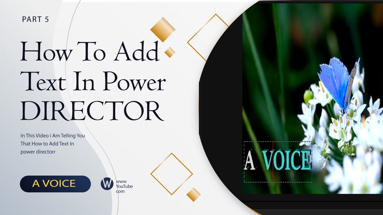 Video Editing Course | How To Edit Video In Power Director Tutorial Class 05//A voice