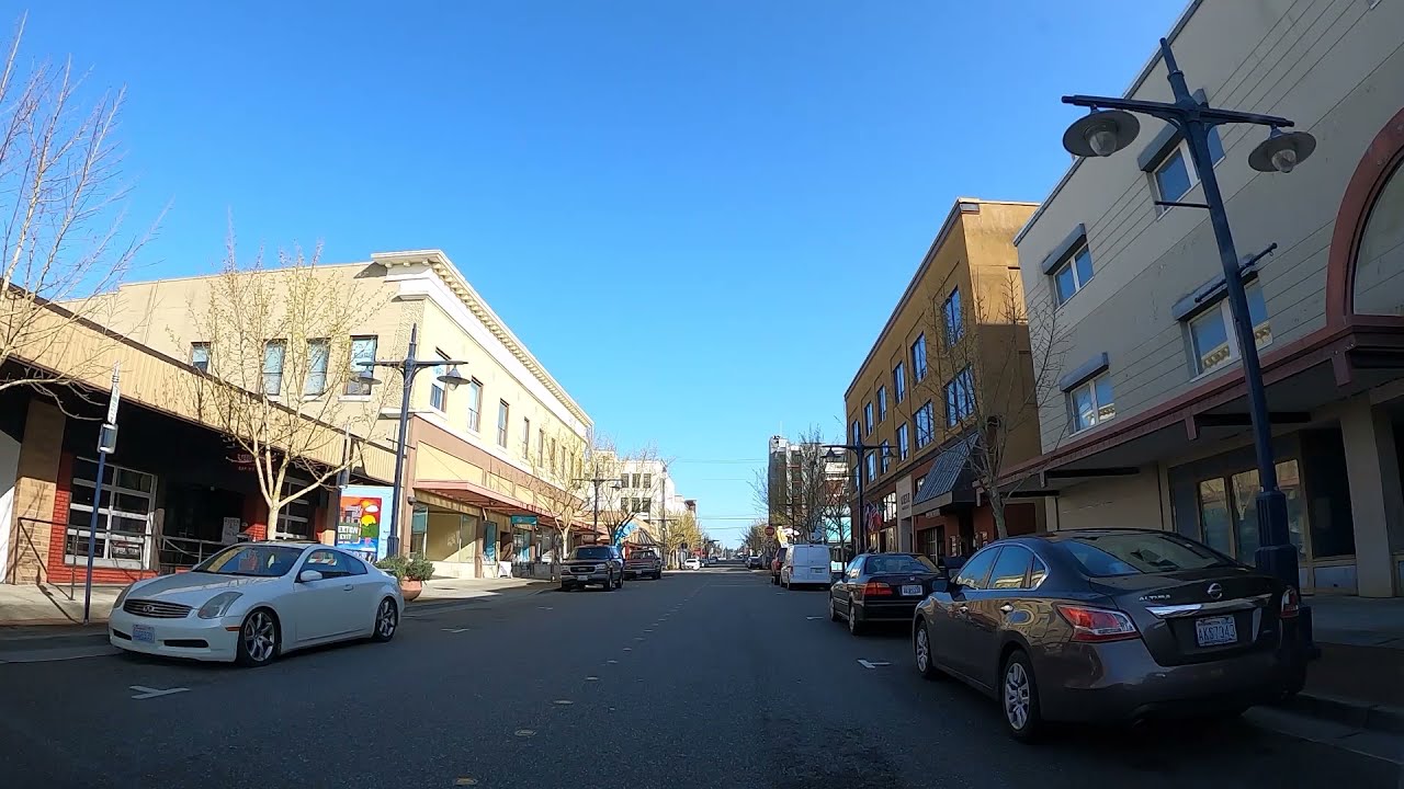 Driving through Bremerton to Silverdale, Washington