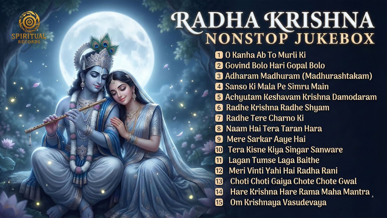 15 Nonstop Krishna Bhajans | Radha Rani Blessings | मन को शांति मिले