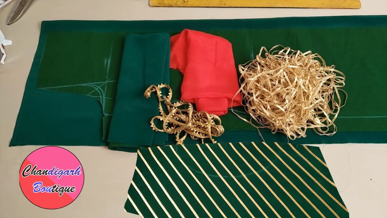 सबके होश उड़ जाएंगे देखे कुर्ती का सबसे सुन्दर डिजाइन कटिंग और स्टिचिंग गोटा पट्टी और लेस के साथ