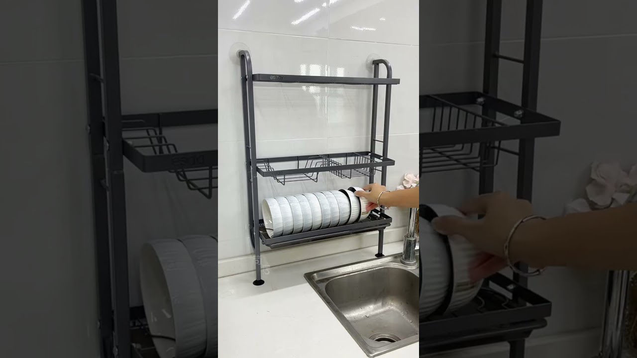 Slim Dish Rack Perfect for Narrow Sink Gaps 