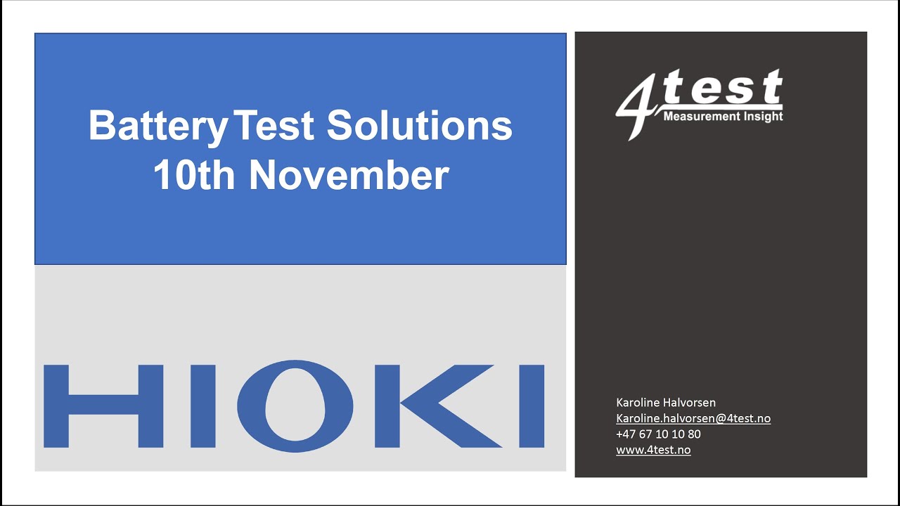 Solutions for the Battery Industry Webinar by HIOKI recording