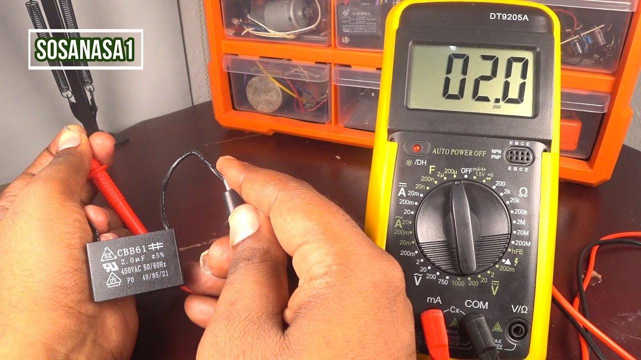 How to TEST and MEASURE a Fan CAPACITOR using Digital Multimeter model DT9205A | very easy