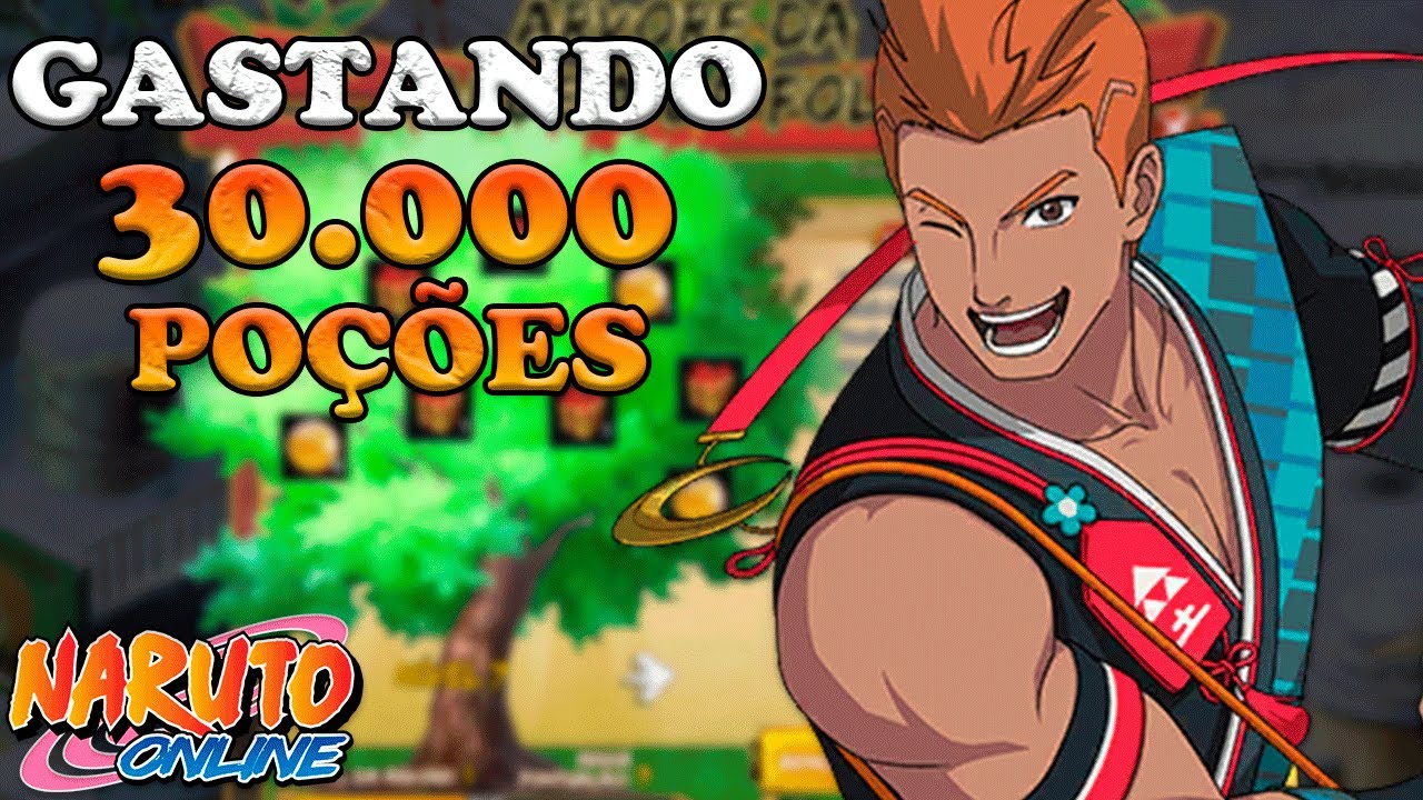 ROLETANDO 107K DE CUPONS NA ÁRVORE E UPANDO FORÇA - NARUTO ONLINE