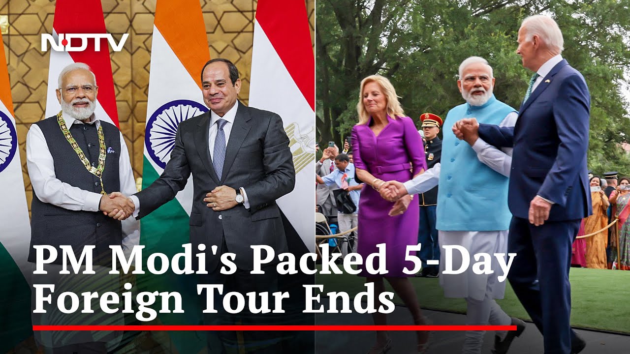 PM Modi Returns To India After Landmark Visits To US, Egypt