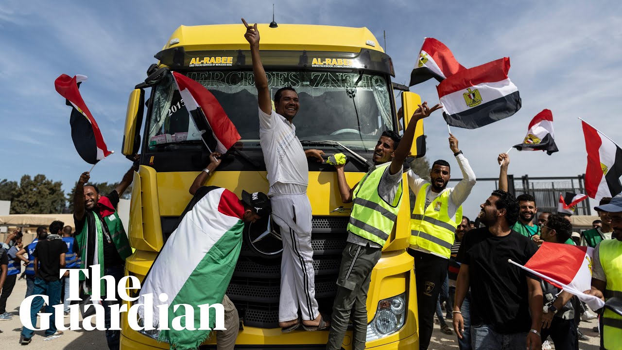 Aid trucks enter Gaza after Rafah border crossing opens