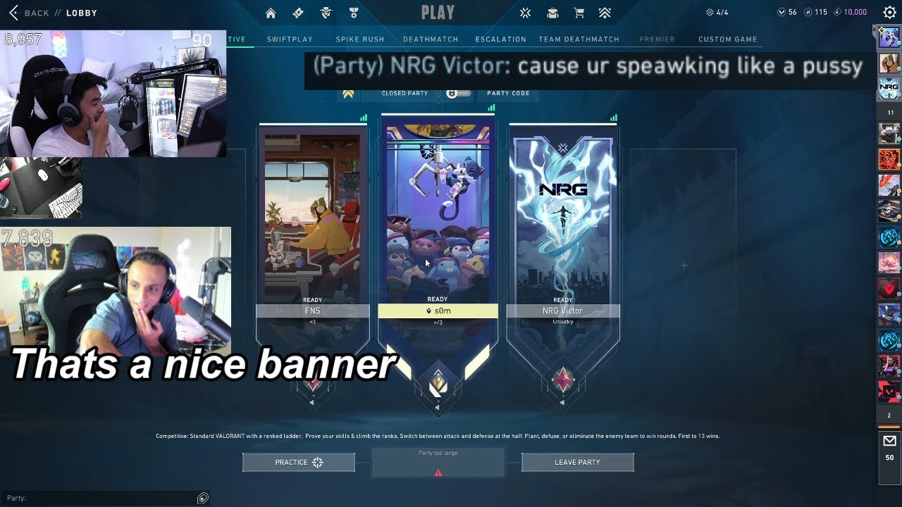 FNS and Som Have an Awkward Chat With NRG Victor