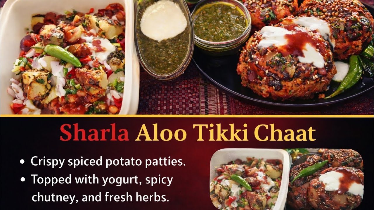 شرلہ آلو ٹکی چاث ایسے بنائیں اور رمضان میں اپنا دستر خوان سجائیں 