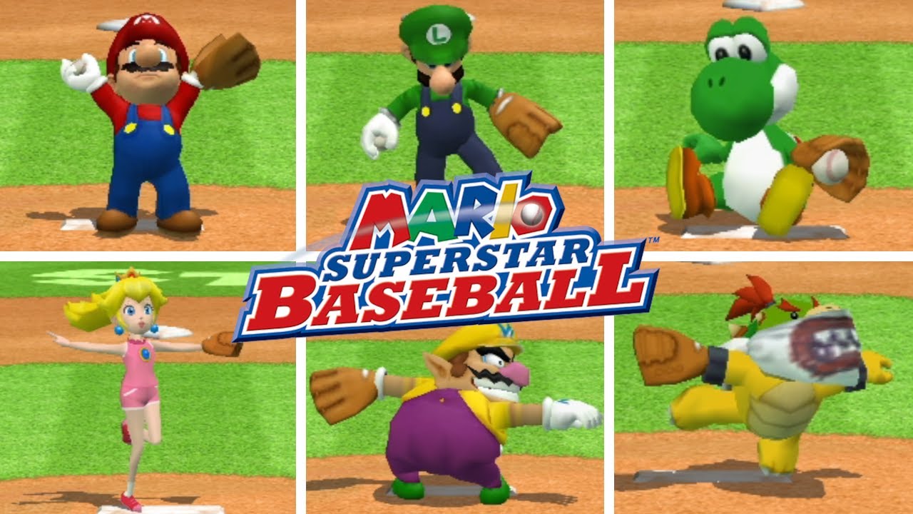 Mario Superstar Baseball - All Pitching Idle Animations