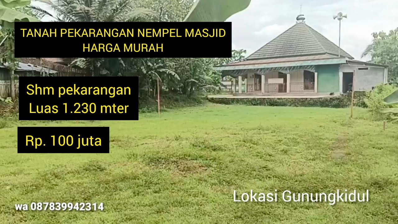 TANAH PEKARANGAN NEMPEL MASJID MURAH
