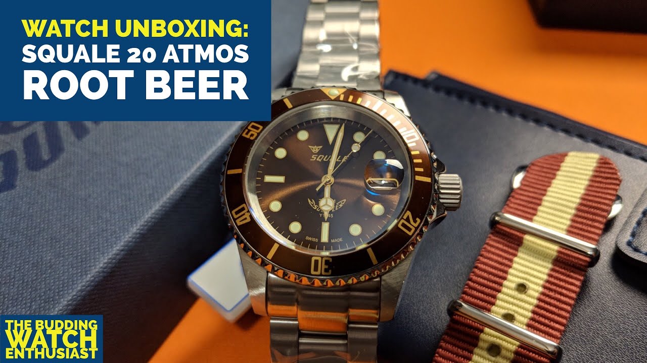 Squale 1545 Root Beer (20 ATMOS) Watch Unboxing