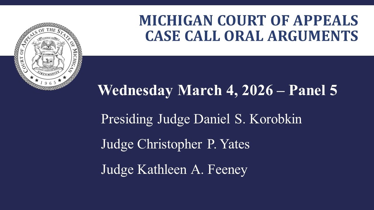 MCOA Oral Arguments March 4, 2026 - Panel 5