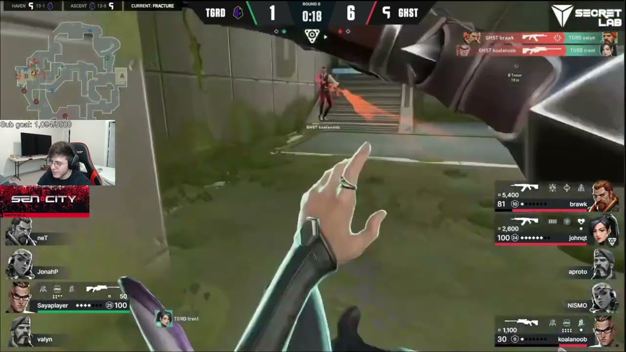 Zombs and Sinatraa reacts to Trent Big whiff in VCT