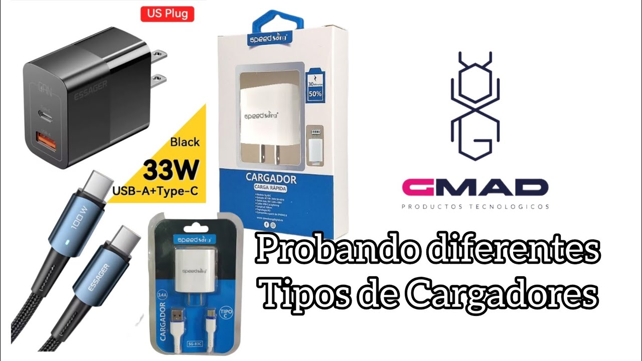 Probando 3 cargadores diferentes, Que es lo que te conviene según el resultado de cada uno