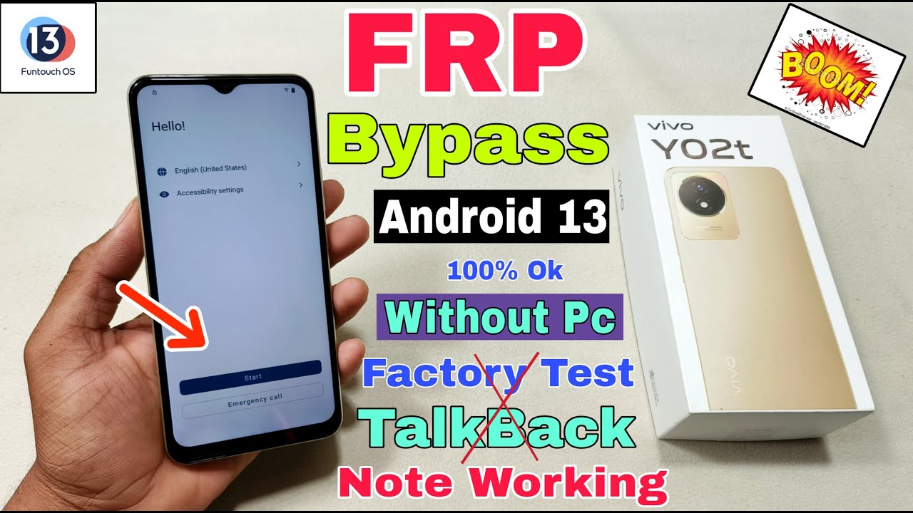Vivo Y02t FRP Bypass Android 13 | New Trick | Talkback, Reset Option Not Work | Vivo Y02t Frp Unlock