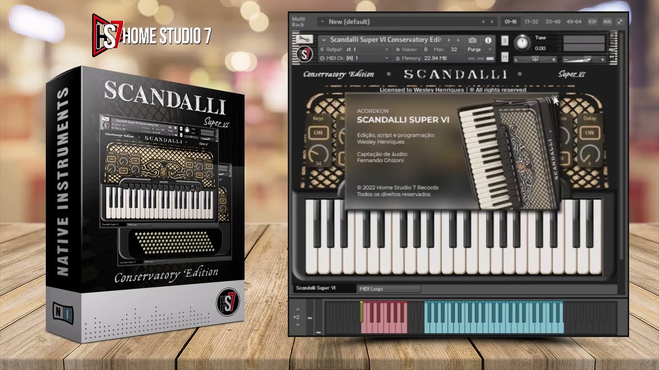 Acordeon Scandalli Super VI (Funções)
