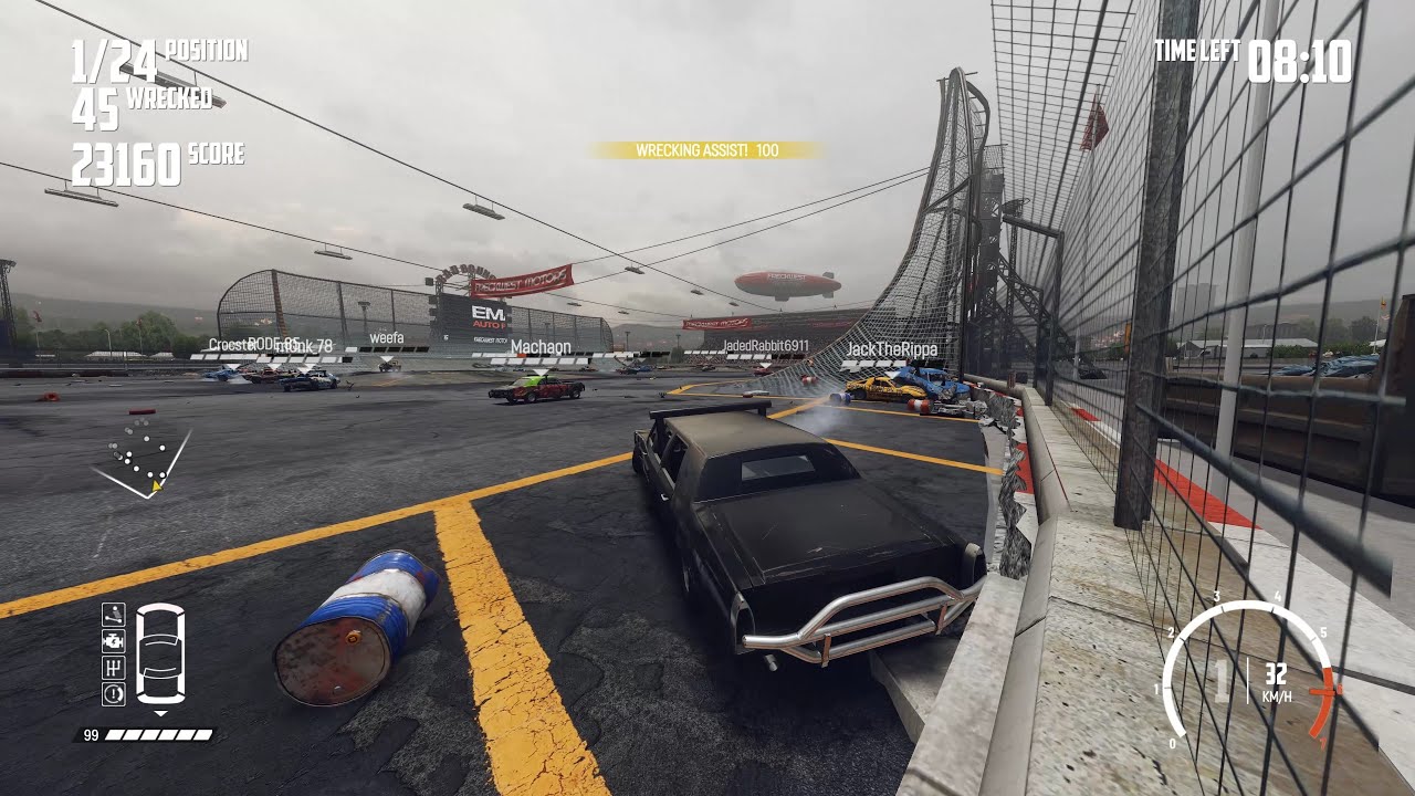 Wreckfest - Deathmatch, 41990 score in 20 minutes (Limo)