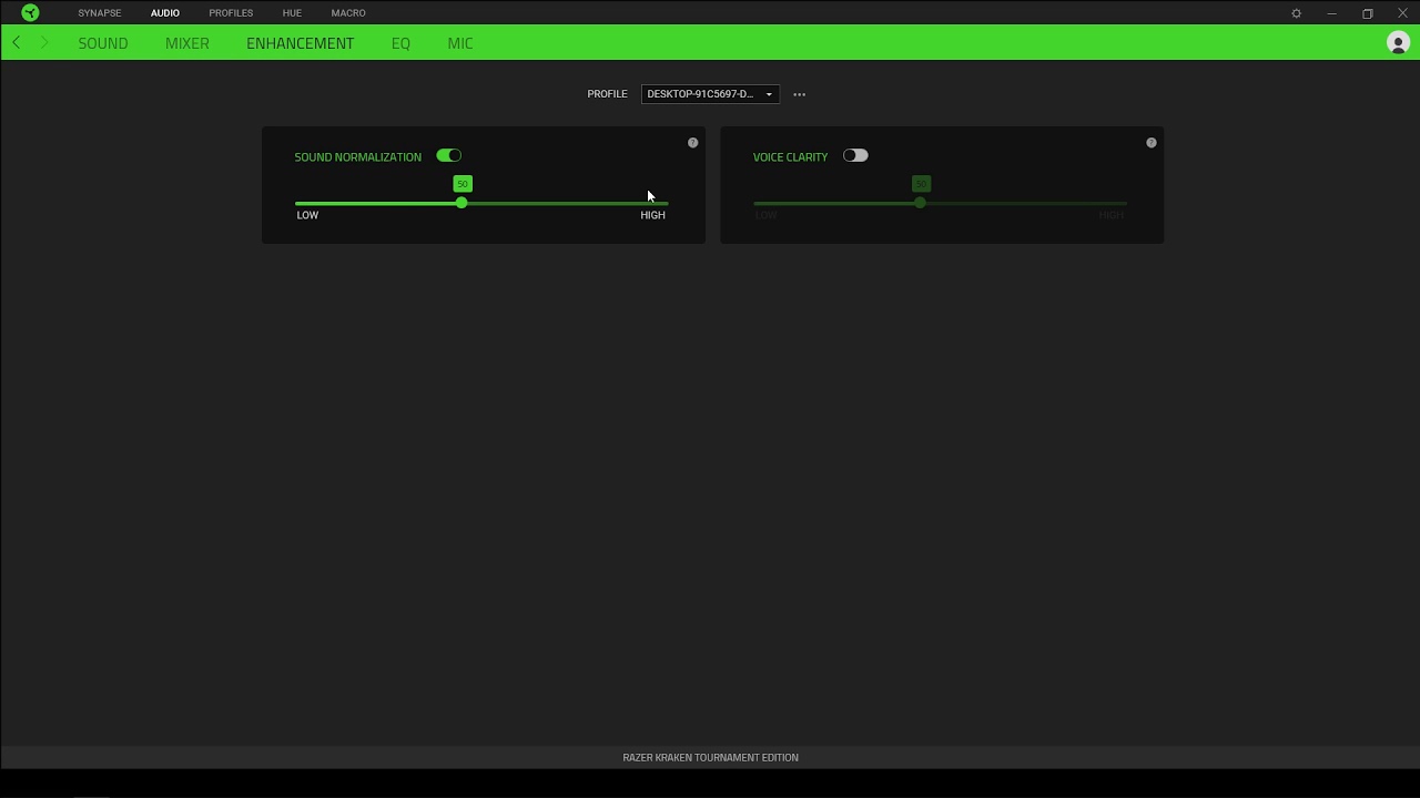 Razer Kraken Tournament Edition Software Demo