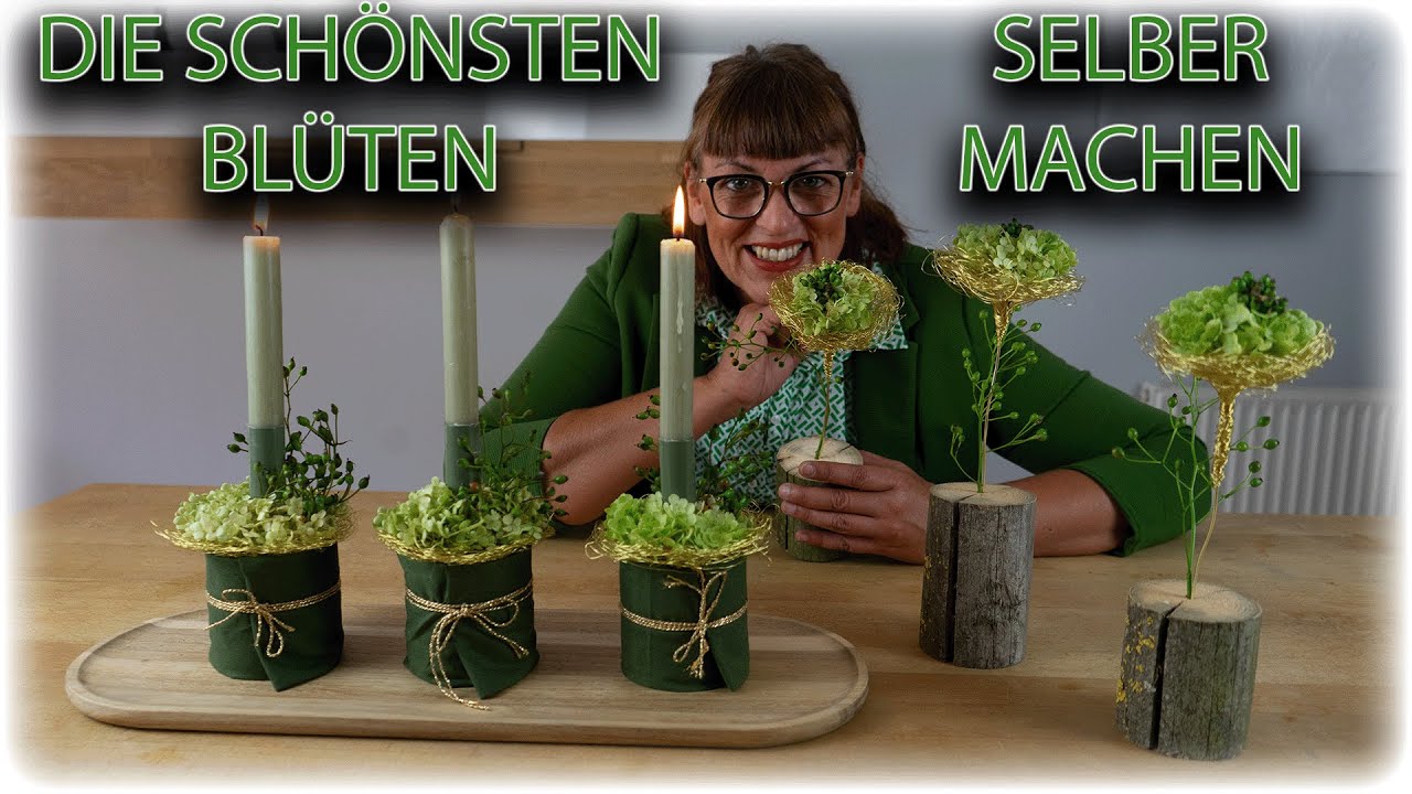 TRAUMBLÜTEN - 2 SCHNELLE IDEEN - GRÜN TRIFFT GOLD