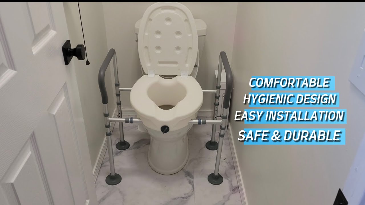 Raised Toilet Seat with Handles,Elevated Toilet Seat Riser for Seniors
