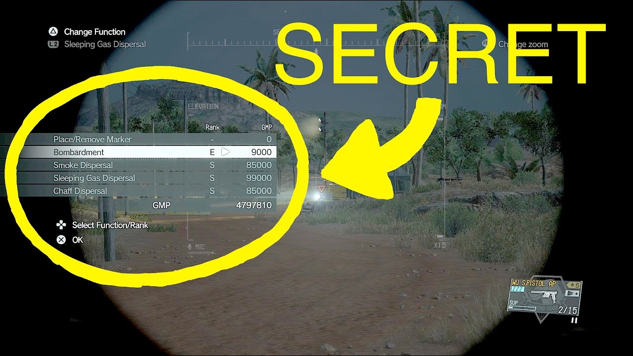MGSV: Phantom Pain - Secret Feature Button Combos (Metal Gear Solid 5)