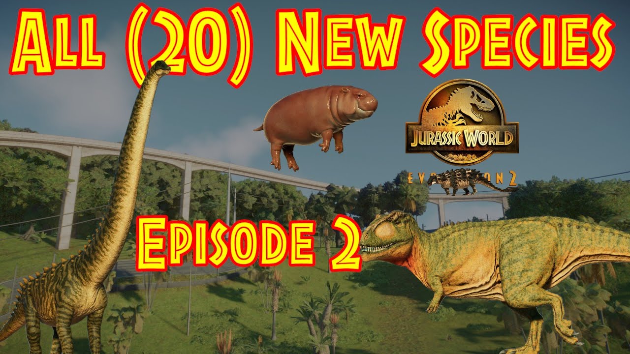 New Species Mod Showcase - Episode 2! - 20 More New Species - 4K - Jurassic World Evolution 2 Mods
