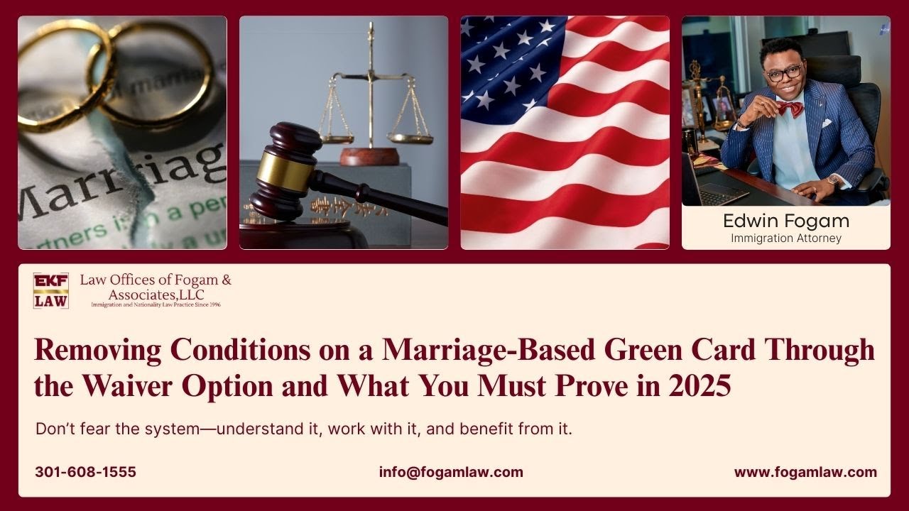 Removing Conditions on a Marriage-Based Green Card Through the Waiver Option