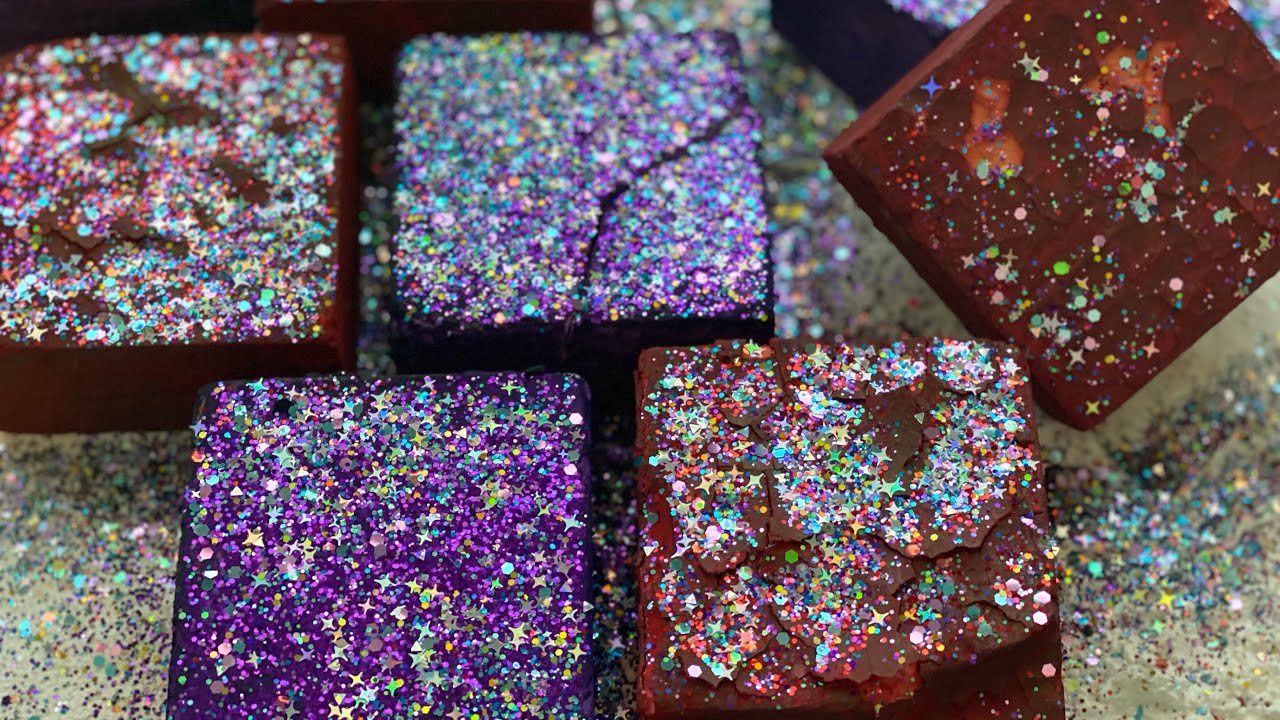 Pretty Purple & Red Dyed Gym Chalk 💜Crust ❣️Glitters 🟪 Gym Chalk ASMR 🟥 Dyed Gym Chalk | Relaxing