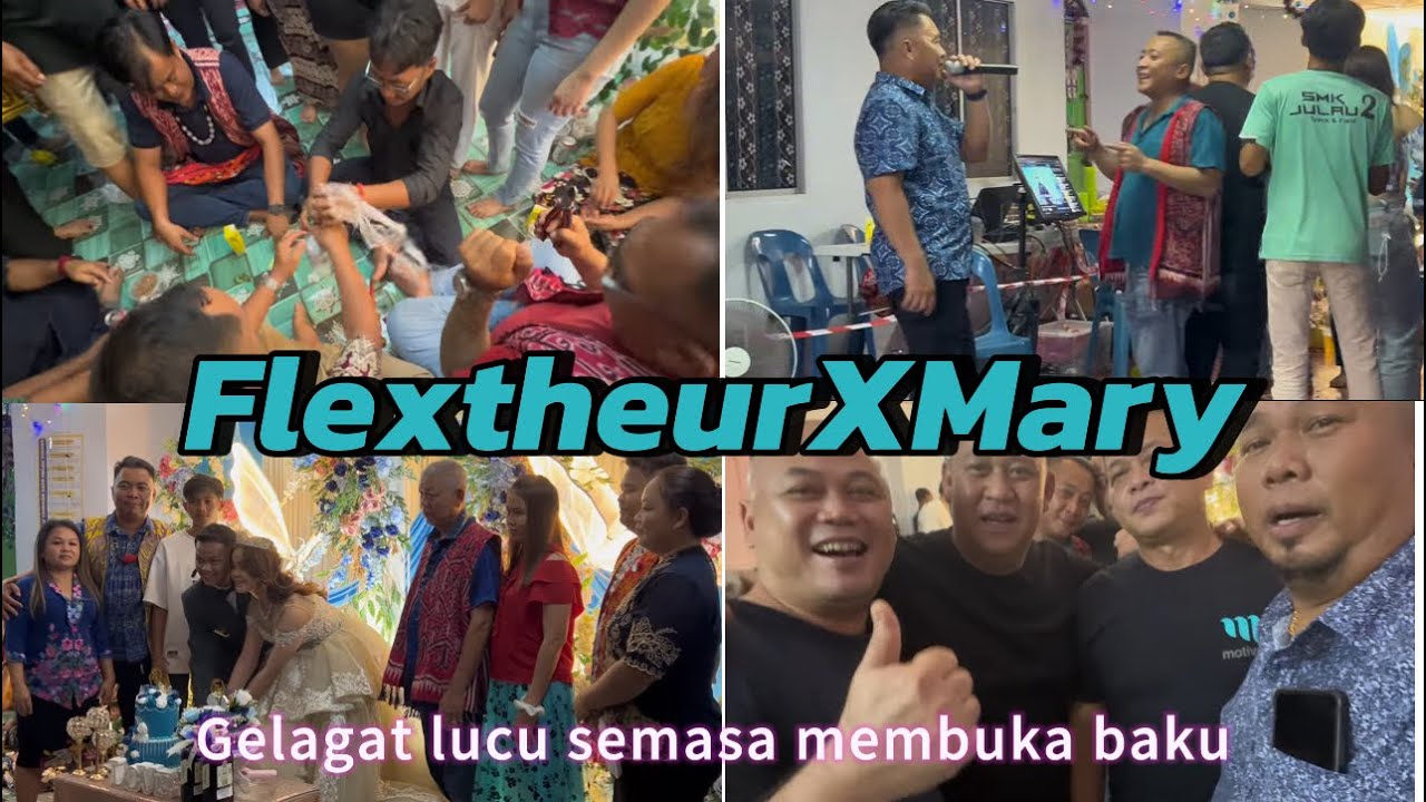 Kemeriahan majlis perkahwinan Flextheur & Mary || Gelagat lucu membuka baku