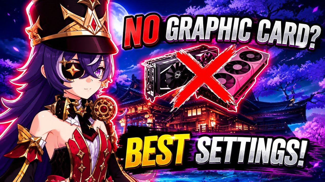Genshin impact settings for low end PC (without Graphic card)