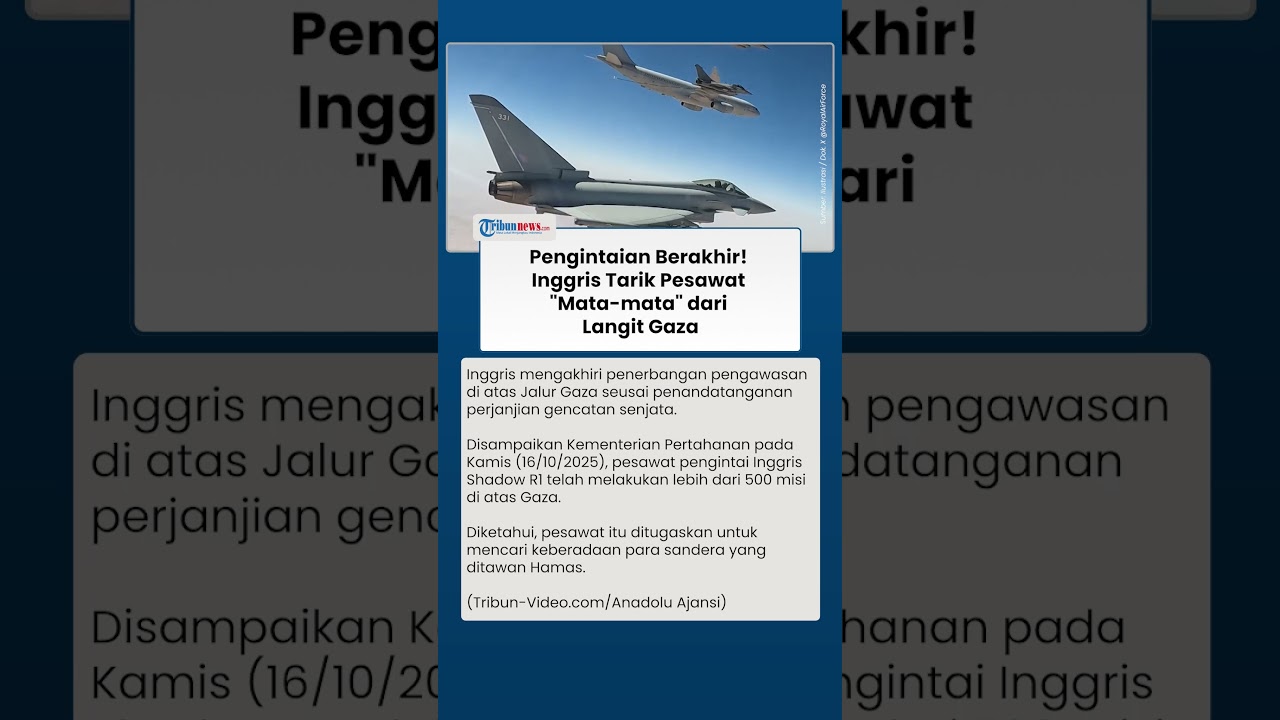 Hormati Gencatan Senjata Israel-Hamas, Inggris Tarik Pesawat 