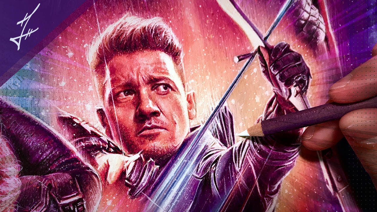 Drawing Hawkeye - Avengers End Game Poster (PART 6) | Time-lapse Speed Drawing |