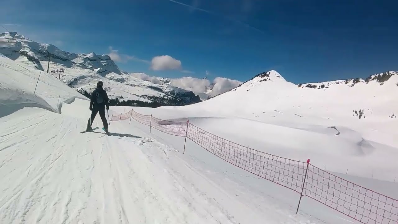 Snowboarding Flaine Tourmaline 19 March 2024