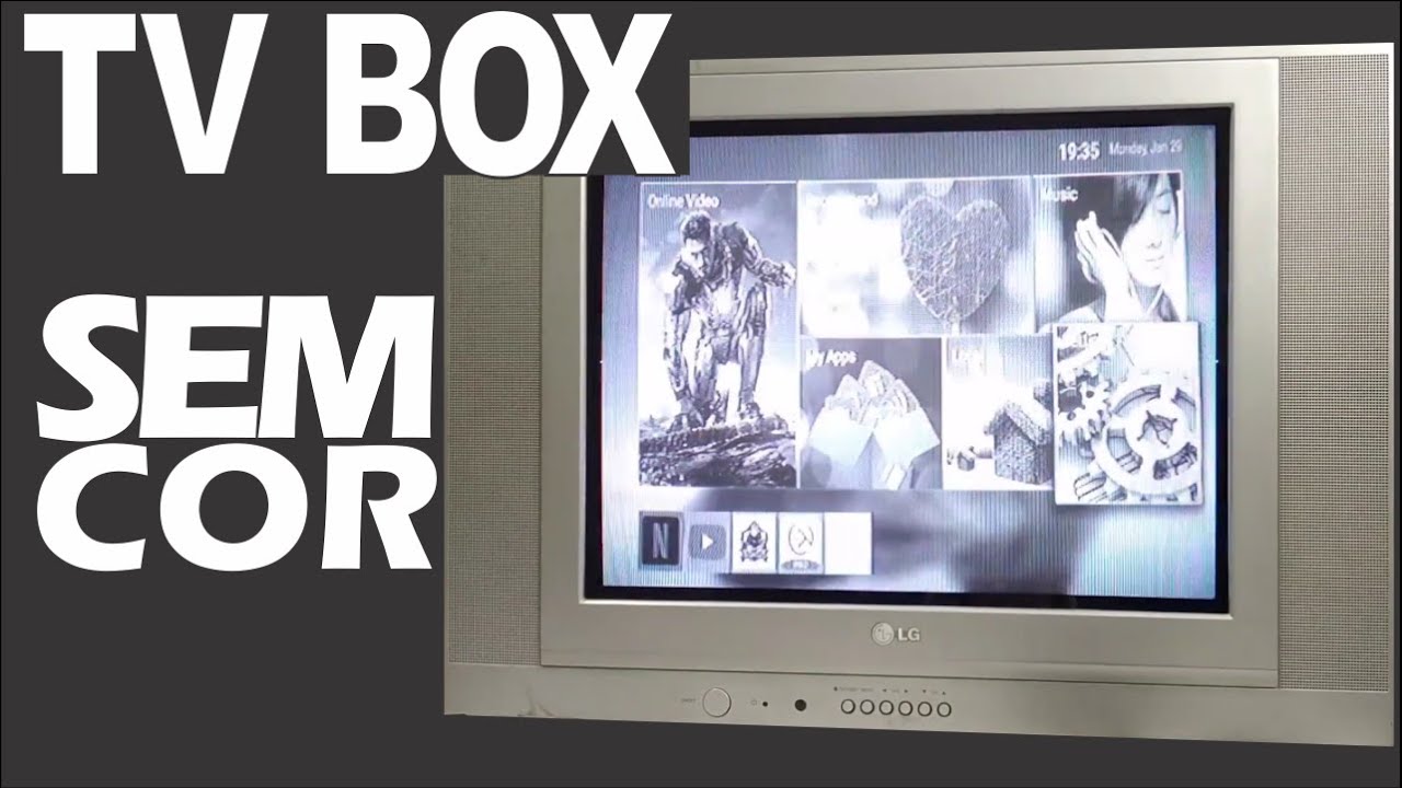 TV BOX PRETO E BRANCO EM TV DE TUBO - MUITO F&Aacute;CIL SIMPLES