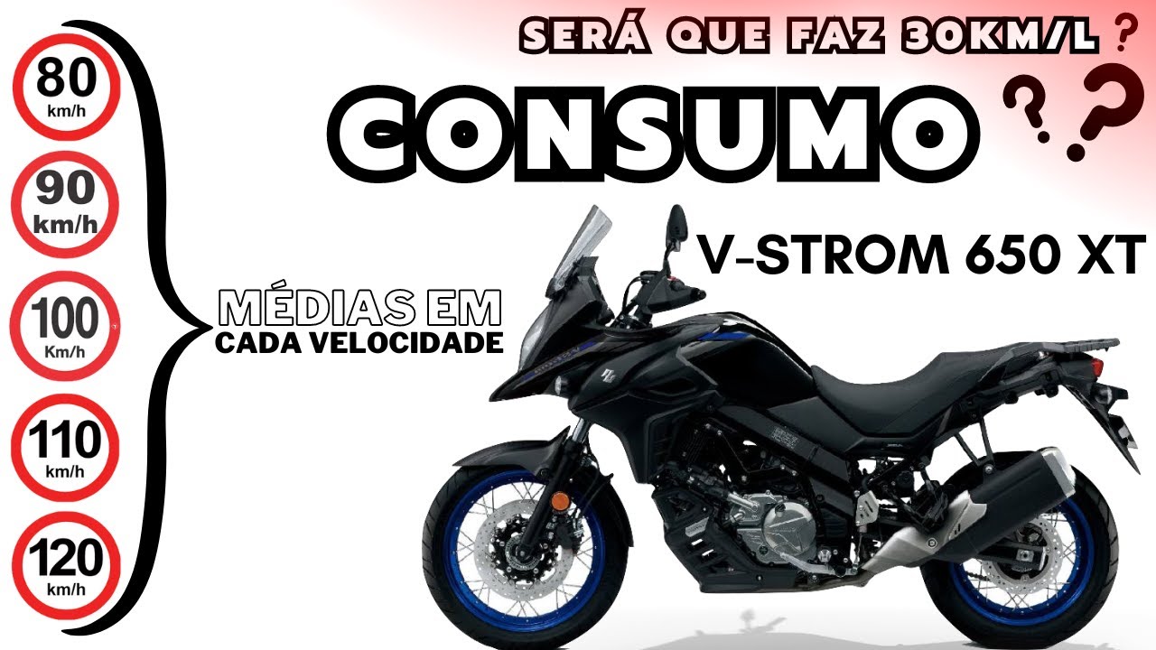 CONSUMO VSTROM 650 XT EM CADA VELOCIDADE! SERÁ QUE ELA FAZ 30KM/L ??? CONSUMO REAL!