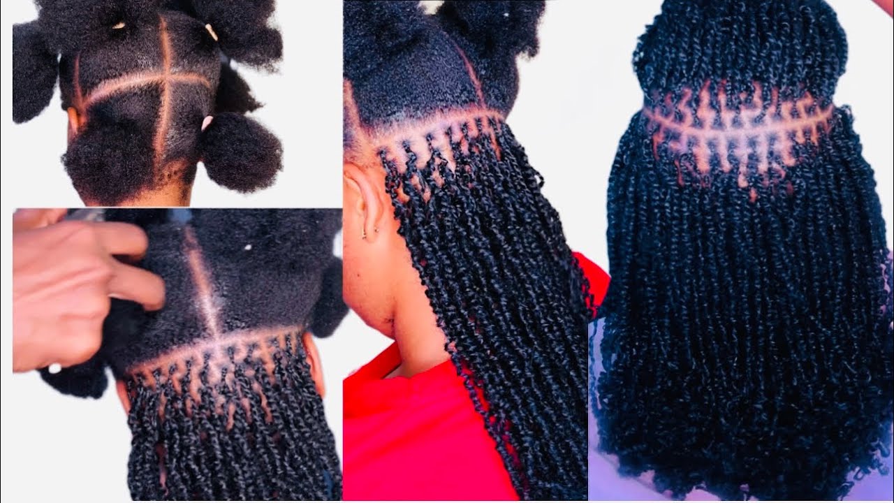How to micro twist with curly hair 