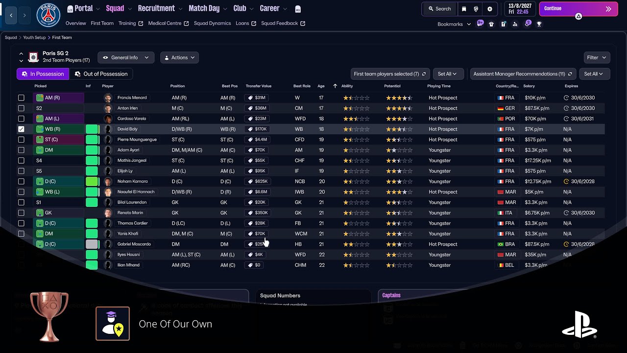 Football Manager 26 Console Edition - One Of Our Own Trophy